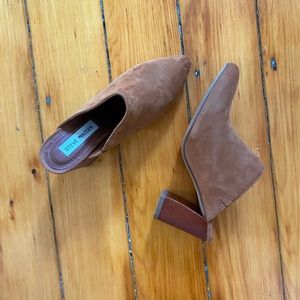 Faux leather mule heels / clogs